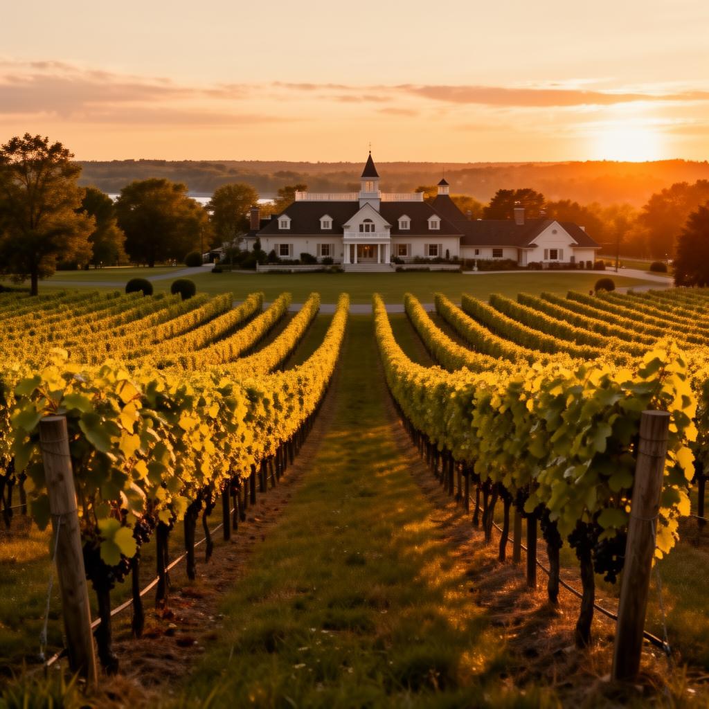 Niagara wine country vineyard on a sunny afternoon